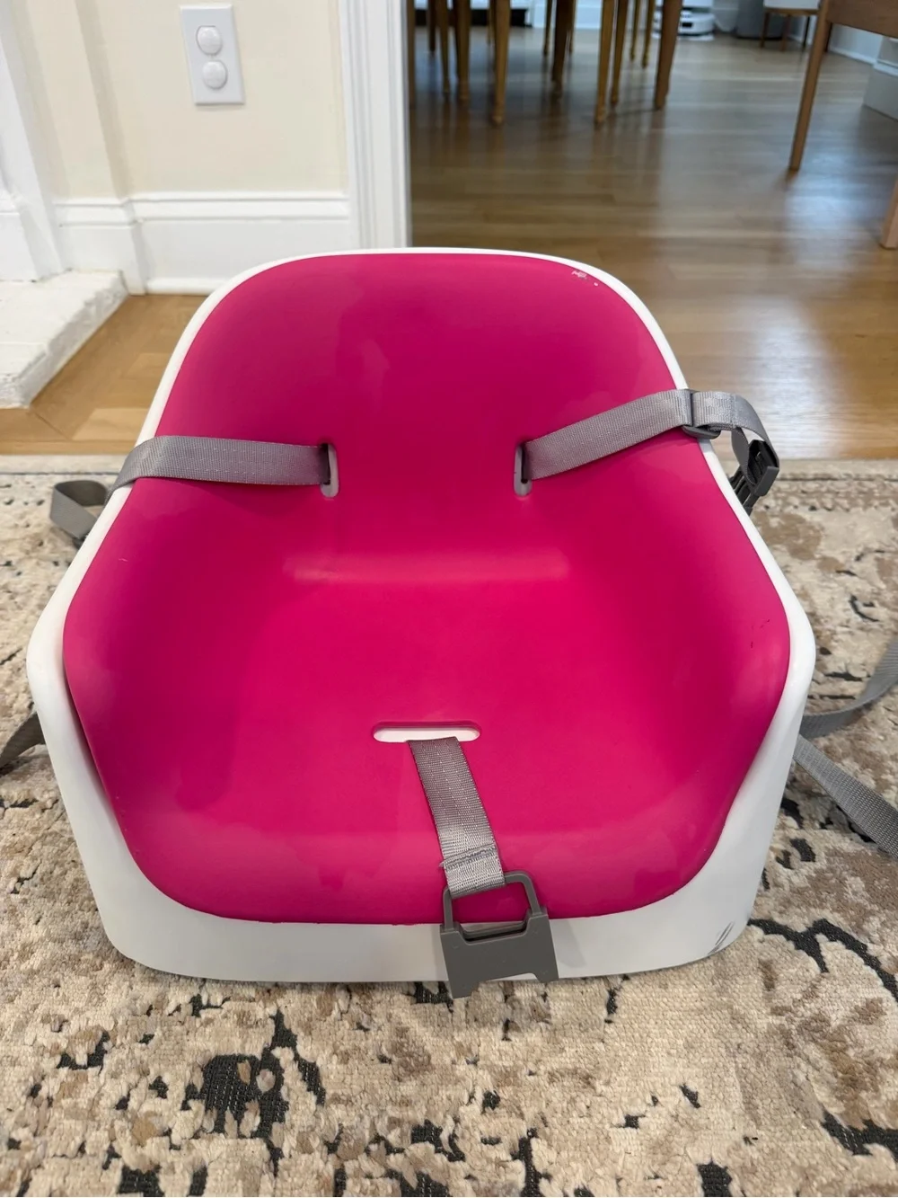 OXO Tot Pink Booster Seat Insert with Safety Harness
